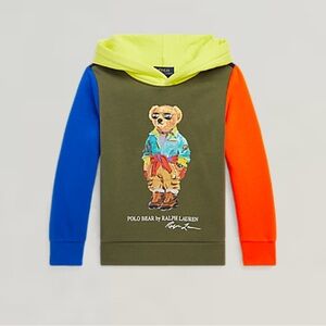 Ralph Lauren Green and Blue Colorblock Hoodie